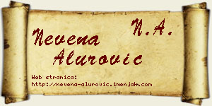 Nevena Alurović vizit kartica